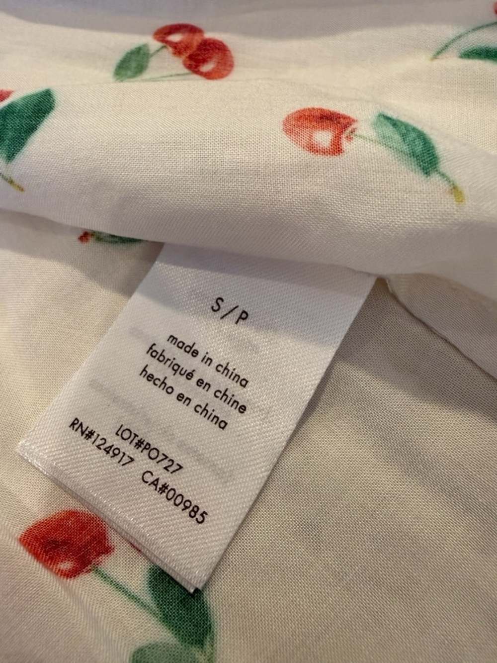 WeWoreWhat White Cherry-Print Wrap Skirt Cover Up NEW Size Small - Picture 6 of 14